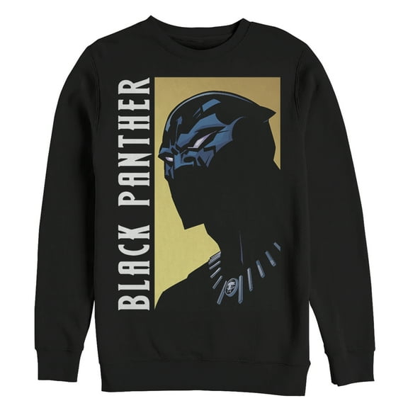 Men's Marvel Black Panther Fierce Expression Sweatshirt Black Small