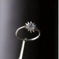 thumbnail image 3 of Celestial North Star Ring – Moissanite Diamond Alternative – Starburst Engagement Ring – 925 Sterling Silver Wedding Ring, 3 of 5