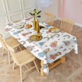 thumbnail image 5 of White Princess Castle Pattern Rectangle Tablecloth 60"x120",Waterproof Polyester Rectangle Table Cloth, Wipeable Spillproof Polyester Tablecloth for Dining, Camping, Indoor and Outdoor, 5 of 6