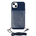 thumbnail image 2 of For Iphone 14 Crossbody Lanyard Wallet Card Bag Phone Case(Dark Blue), iPhone 13 Pro Max, 2 of 5