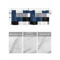 thumbnail image 4 of Valances for Windows Blue Gray Rod Pocket Cafe Window Treatments Valance Curtains for Kitchen Bathroom Laundry Basement Windows 60"x14", 4 of 9