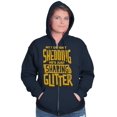 thumbnail image 4 of Shedding Sharing Glitter Dog Fur Puppy Unisex Fleece Graphic Zip Up Hoodie Brisco Brands 3X, 4 of 5