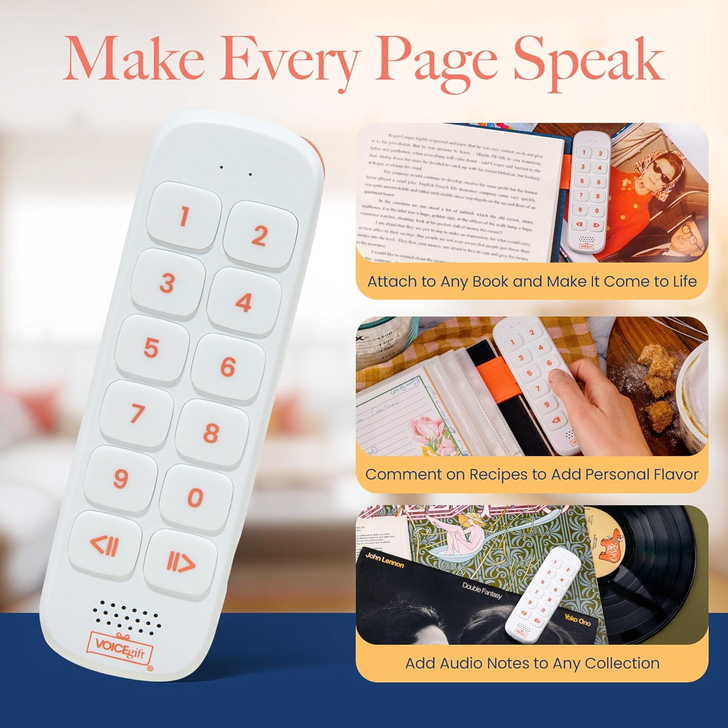 VoiceGift PLAY™ Screen-Free Voice Recorder and Audio Playback Device for Adults
