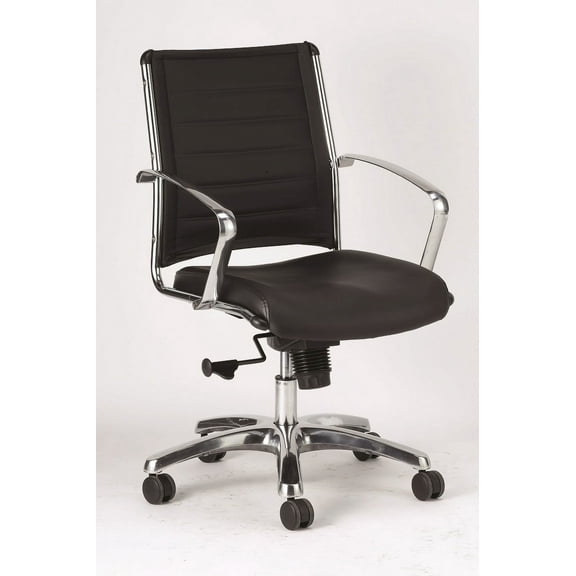EUROPA LEATHER MID BACK - BLACK
