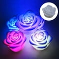 thumbnail image 2 of Waterproof Floating Rose Flower Color Changing LED Night Light Home Party Decor, 2 of 6