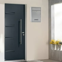 Metal Mailbox with Key Lock, Locking Drop Box Modern Silver Wall-Mount Mailbox, Indoor&Outdoor 8.46*3.35*12.6in
