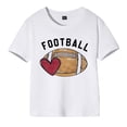 thumbnail image 1 of Gibobby Blusa Termica Niñas Camisetas con estampado de de Rugby de manga corta para niños y niñas, ropa de moda (Blanco, 11-12 Años), 1 of 3