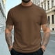 thumbnail image 1 of Ceisia Men's Slim Fit Short-Sleeve Mock Neck Basic T-Shirt Solid Color Spring Summer Shirt Gift, 1 of 5