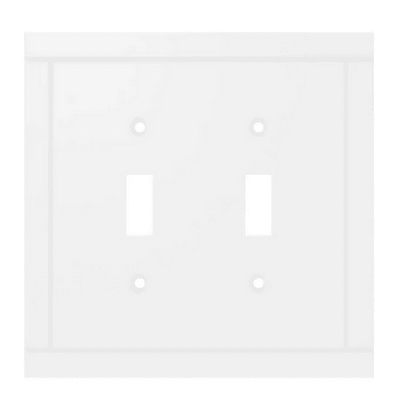 Liberty W44656-PW Craftsman Double Switch Cover Plate Pure White