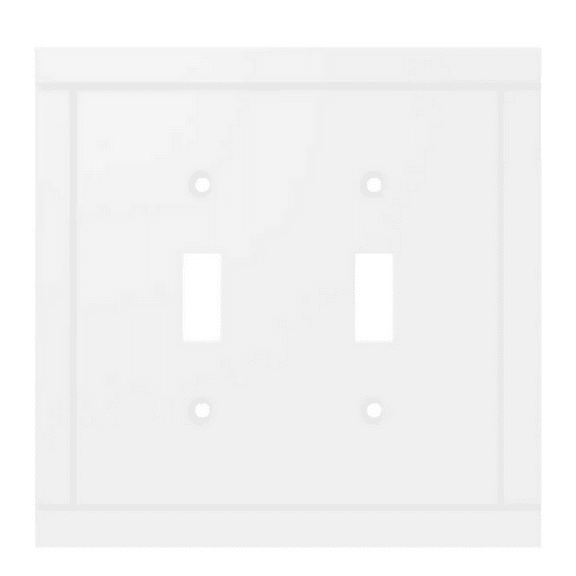 Liberty W44656-PW Craftsman Double Switch Cover Plate Pure White