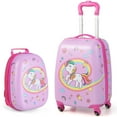 thumbnail image 1 of 2PC Kids Carry On Luggage Set 12" Backpack and 16" Rolling Suitcase for Travel, 1 of 9