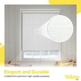 thumbnail image 2 of Yellow Blinds 35"W x 72"H Weave White Cordless Light Filtering UV Protection Polyester Roller Shade for Window, 2 of 7
