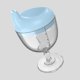 thumbnail image 2 of Copa de plástico para bebés Copa de vino para niños Taza de jugo Taza de leche para niños Taza de bebida de aprendizaje Anticaída 1 pieza Azul, 2 of 5