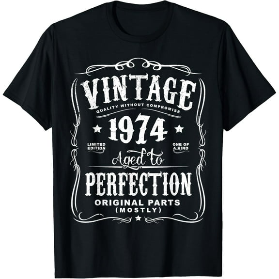 Vintage Made In 1974 T-Shirt 44th Birthday Gift