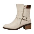 thumbnail image 2 of Mfakffe Women's Side Zipper Classic Chunky Heel Boots Winter Casual Pointed Toe Booties Sweater Back Stretch Slip On Fall Short Boots, 2 of 5