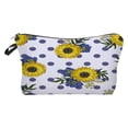thumbnail image 1 of Cosmetic Bags Romantic Sunflower Print Waterproof Large Capacity Organizer Bag for Daily Use, 1 of 10