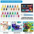 thumbnail image 4 of Acrylic Painting Set, Shuttle Art 59 Pack Professional Painting Supplies with Wood Tabletop Easel, 30 Colors Acrylic Paint, Canvas, Brushes, Palette, Complete Painting Kit for Kids, Adults, Artists, 4 of 8