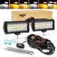 thumbnail image 1 of Barra LED Auxbeam de 7 pulgadas 300W Ámbar Blanco 6 Modos Offroad (x2), 1 of 8