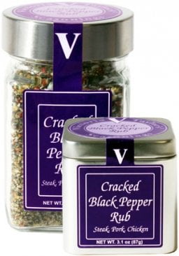 Cracked Black Pepper Rub “ Victoria Taylors 5.5 Oz Jar “ made with Organic Whole... by Victoria Taylor's