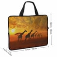 thumbnail image 2 of WERPE Giraffes Sunset Wildlife Diving Fabric Laptop Sleeve Carrying Bag 17inch, 2 of 5