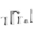 thumbnail image 2 of 89CR109 Lady 5 7/8" Double Handle Widespread/Deck Mounted Roman Tub Faucet with Hand Shower In Chrome, 2 of 2
