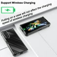 thumbnail image 5 of Compatible for Samsung Galaxy Z Fold 5 Case, Galaxy Z Fold 5 Clear Phone Case Cover with Four Corners Airbag Fall Prevention, Slim Thin Shockproof Protective Cases for Samsung Z Fold 5 (Black), 5 of 6