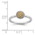 thumbnail image 5 of 925 Sterling Silver Stackable Expressions Citrine Rhodium Ring Size: 7; for Adults and Teens; for Women and Men, 5 of 5