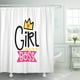 thumbnail image 1 of ABPHQTO Cortina de ducha Inspire Phrase Crown and Color Girl Boss Letter Quote 160x180 cm, 1 of 1