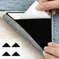thumbnail image 2 of Sentmoon 4 Piece Carpet Corner Holders Reusable Double Sided Carpet Tape Grips To Stop Rug Curling and Sliding for Area Rugs On Tile Wood Floors In Living Room Bedroom, 2 of 7