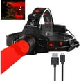 thumbnail image 2 of Hunting Red Light Headlamp, LED Rechargeable Headlamp Zoomable LED Headlight with 3 Lighting Mode and Water Resistant for Running Camping Hiking Reading Aviation, 2 of 9