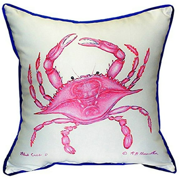 Pink Crab Large Indoor/Outdoor Pillow 18x18