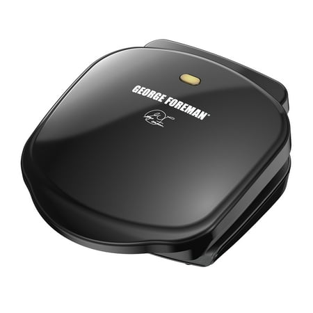 George Foreman 2-Serving Classic Plate Electric Indoor Grill and Panini Press, Black, (Best Panini Grill Reviews)