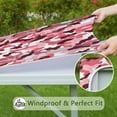 thumbnail image 6 of Pink Brown Camo Classic Shapes Pattern Square Fitted Tablecloth with Elastic Edge,Square Table Cover,Washable Elastic Table Cover for Home Kitchen Party Decor 34"x34", 6 of 6