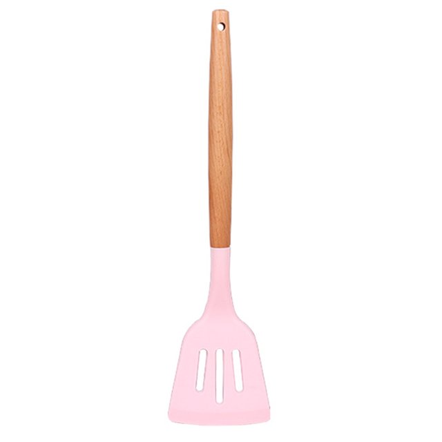 CSChome Spatule à Frire Résistante aux Hautes Températures avec Fentes : Spatule à Steak en Silicone Non Creuse Gadget de Cuisine