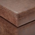 thumbnail image 4 of Brooklyn + Max Lincoln 48 inch Contemporary Storage Ottoman in Distressed Umber Brown Faux Air Leather, 4 of 8