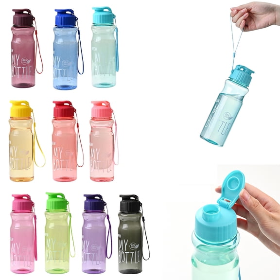 Homng Portable Press Clamshell Outdoor Sports Water Cup Plastic Cup Daily Water Cup Portable Plastic Cup, Black