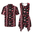 thumbnail image 6 of Psesaysky Pink Love Heart Stripe Couples Shirts and Dress Valentine's Day Sleeveless Sundress for Women Summer Beach Dress with Pockets or Mens Shirts Husband and Wife Clothes, 6 of 7