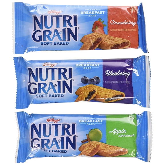 Nutri-Grain-Kellogg's TMH1 Cereal Bars Variety Pack, 1.3 oz, 48-Count