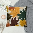 thumbnail image 2 of JRXY Autumn Decorations Fall Porch Outdoor Throw Pillow Covers Maple Leaves Farmhouse Cushion Cases - Soft Short Plush Home Couch Sofa Patio Bench Decor 20x20in, 2 of 5