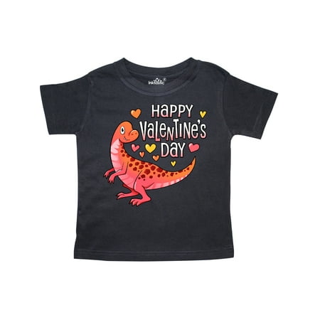 

Inktastic Happy Valentines Day- cute dinosaur Gift Toddler Boy or Toddler Girl T-Shirt