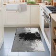 thumbnail image 3 of Entryway Rug 2'x3', Black Cement Gray Kitchen Runner Rugs Non-Slip Carpet Mats, Modern Abstract Art Black Bedside Rugs Runners Washable Floor Carpet for Bathroom Laundry Room, 3 of 8