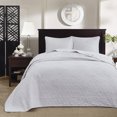 thumbnail image 2 of Regency Heights Quebec 3 Piece Bedspread Set Lightweight Reversible Bedding Set, Queen, White, 2 of 5