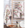 thumbnail image 2 of Spring Floral Kitchen Dish Towels for Drying Dishes Set of 2, Retro Pink Orchid Flowers Leaves Botanical Waffle Weave Microfiber Hand Tea Bathroom Towels Quick Dry & Absorbent Towel 15.7x23.6, 2 of 7