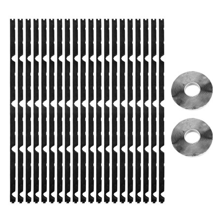 VEVOR Foam Closure Strips, Metal Roof Outside Closure Strip with 2 Rolls of Butyl Tape, High-Density EVA Exterior Roofing Foam Strips, for Roof Insulation, Noise Reduction & Waterproof (20 Pieces)
