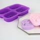 thumbnail image 4 of Toystoory Molde antiadherente de silicona de 4 orificios, moldes de resina para manualidades DIY, herramienta de molde para pasteles, bandeja para hornear, Kits para hacer jabón Toystoory HA074978-00B, 4 of 6
