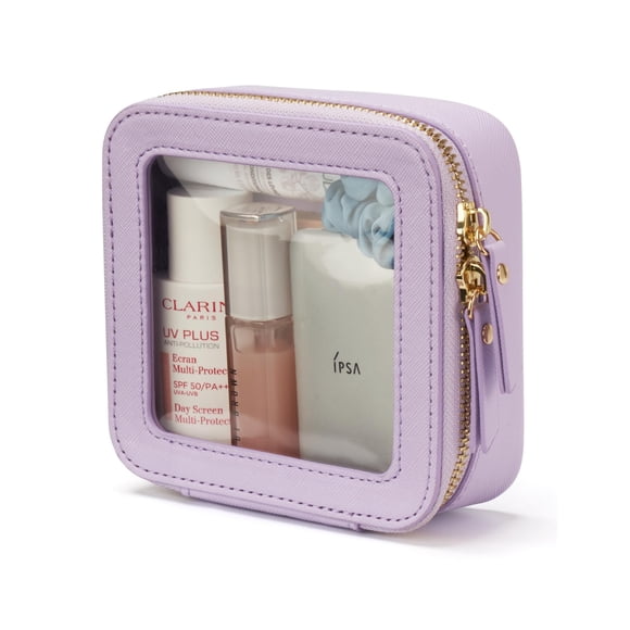 Bolsa de cosméticos Popvibe Mini Clear Makeup de piel morada