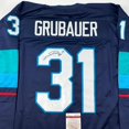 thumbnail image 2 of Autographed/Signed Philipp Grubauer Seattle Blue Hockey Jersey JSA COA, 2 of 4