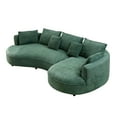 thumbnail image 6 of Kevinplus Oversized Sectional Sofa, Modern Couch with Chaise, Comfy Curved Sofa Couch with Left Facing Chaise,Green,Right, 6 of 22