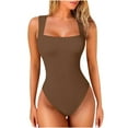 thumbnail image 2 of Viluyesy Shapewear for Womens, Seamless Comfort Tight Fit Tummy Control High Support Shaping Thong Bodysuit Coffee S, 2 of 3
