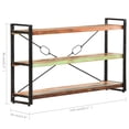 thumbnail image 4 of vidaXL 3-Tier Industrial Adult Bookcase - 140x30x80 cm - Solid Reclaimed Wood, 4 of 6